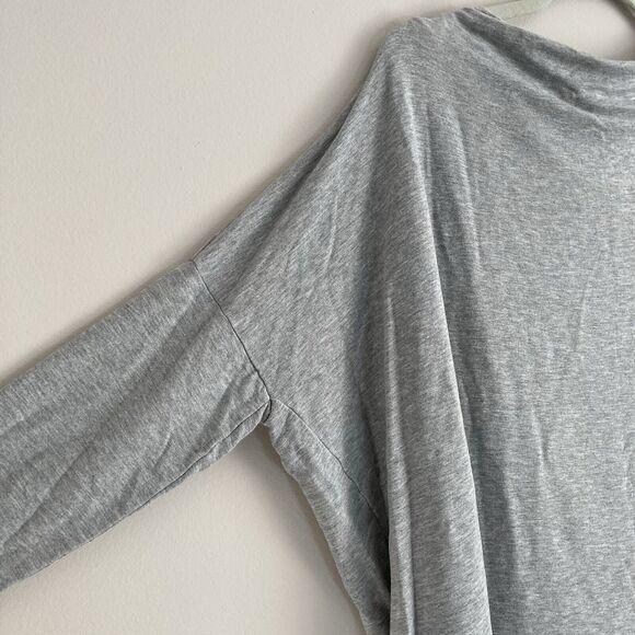 Bryn Walker Dimitri Tunic Top Womens Medium Gray Stretch Long Sleeve Boat Neck - Picture 3 of 10